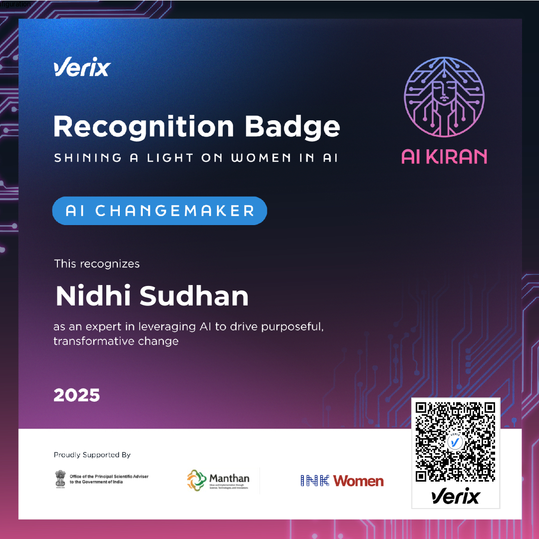 AI Changemaker: Nidhi Sudhan