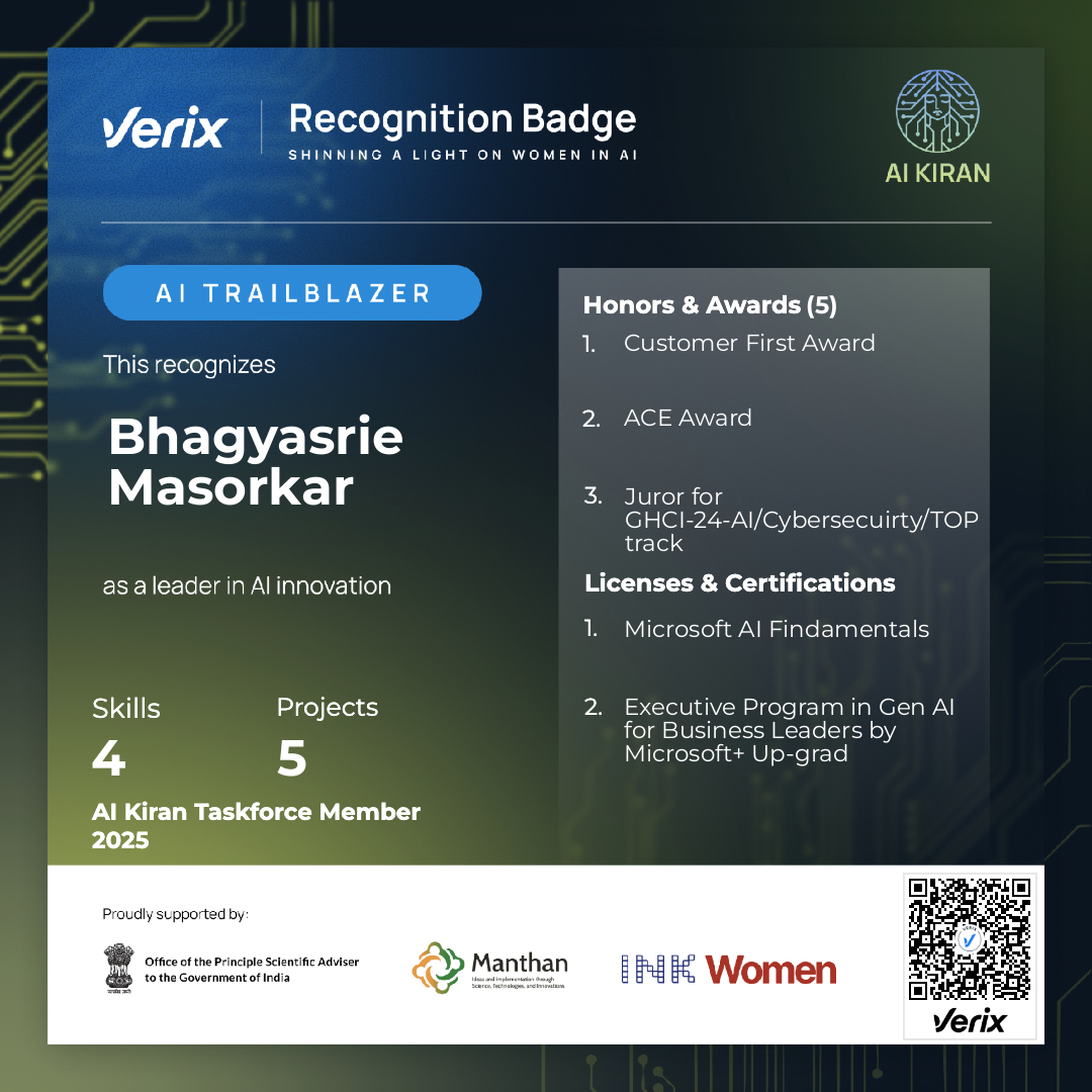 AI Trailblazer: Bhagyasrie Masorkar