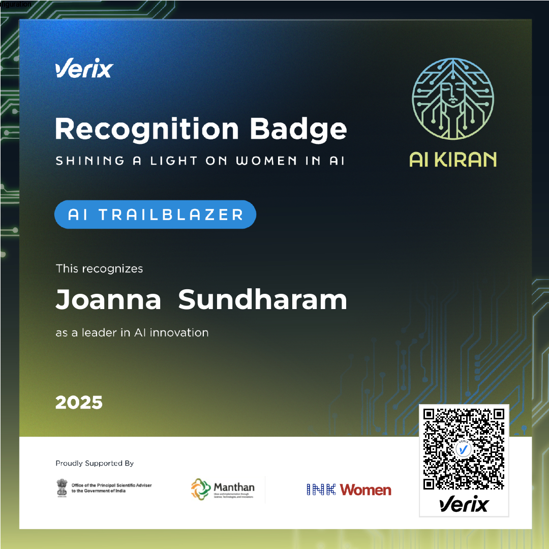 AI Trailblazer: Joanna  Sundharam