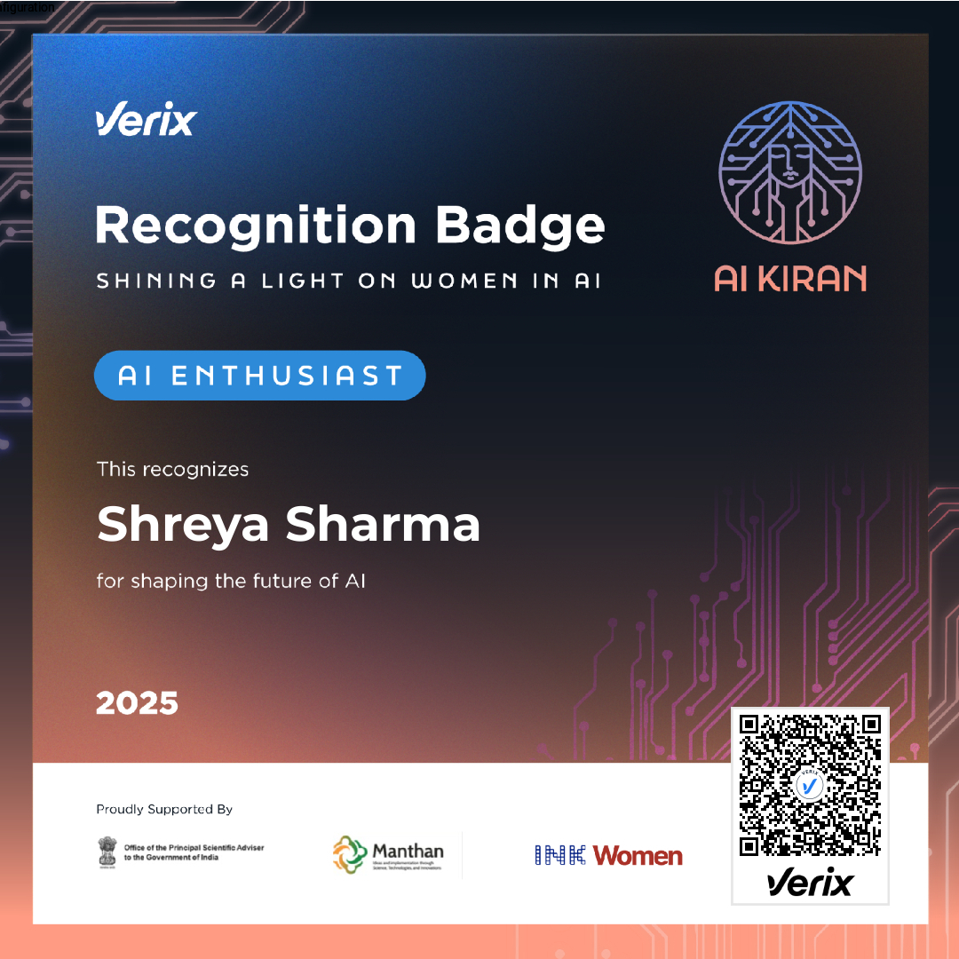 AI Enthusiast: Shreya Sharma