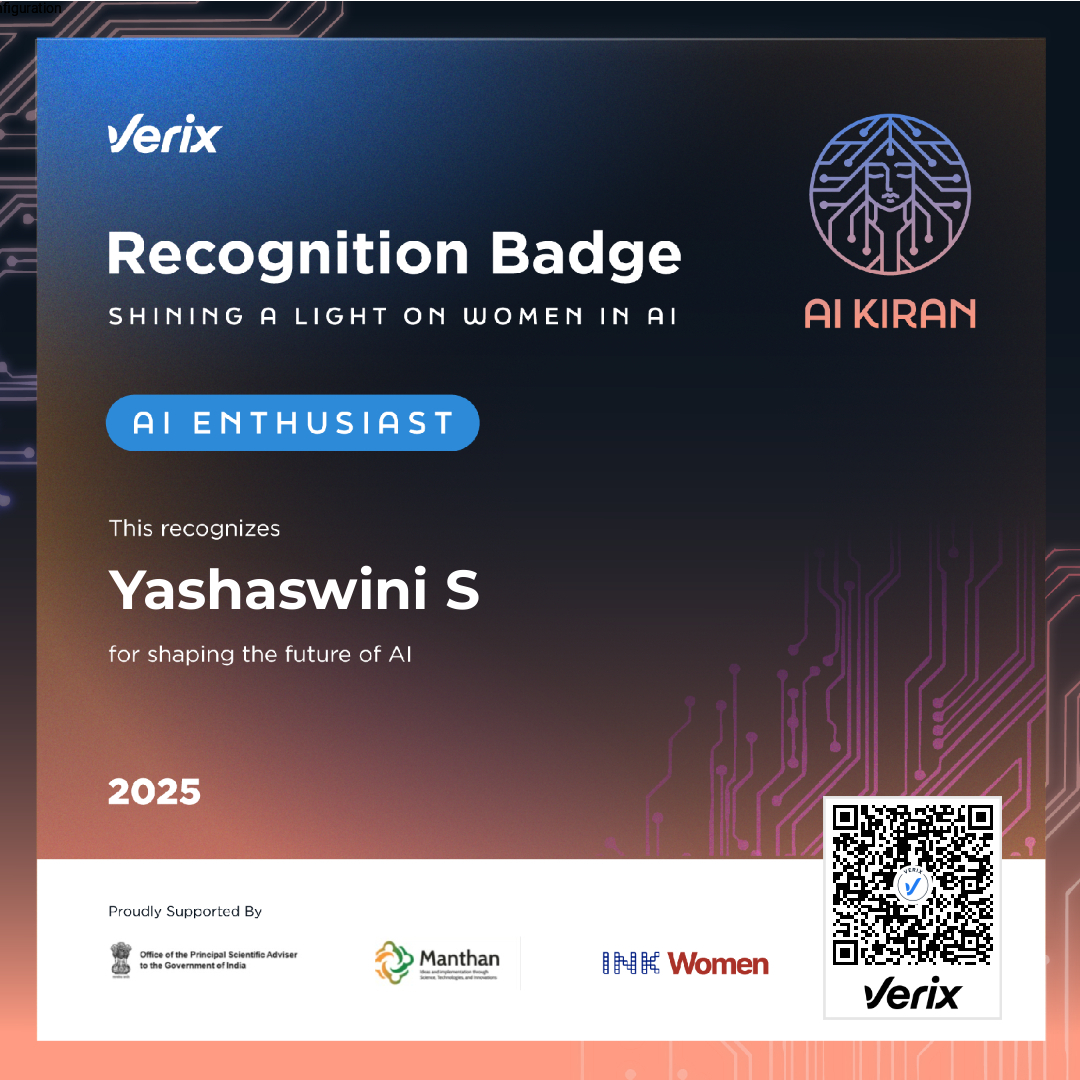AI Enthusiast: Yashaswini S