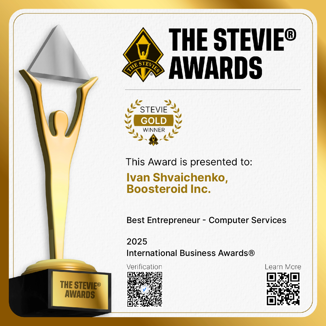 Ivan Shvaichenko, Boosteroid Inc.: Gold Winner