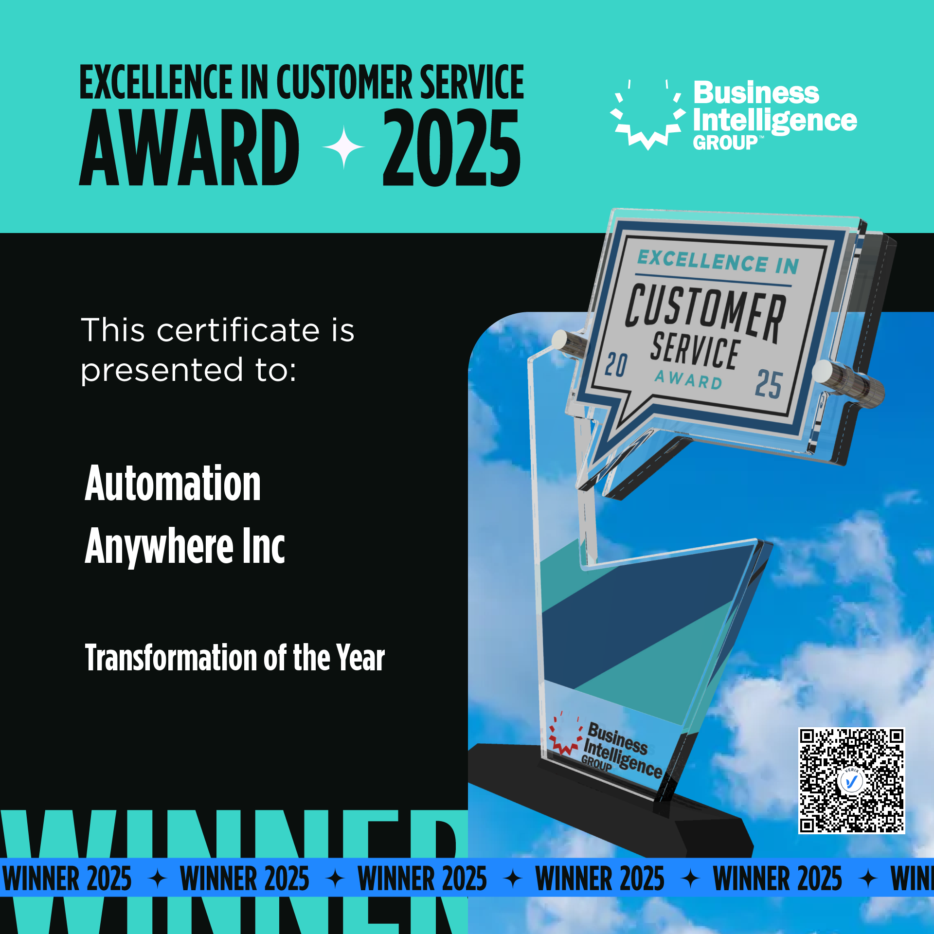 Excellence in Customer Service Award 2025