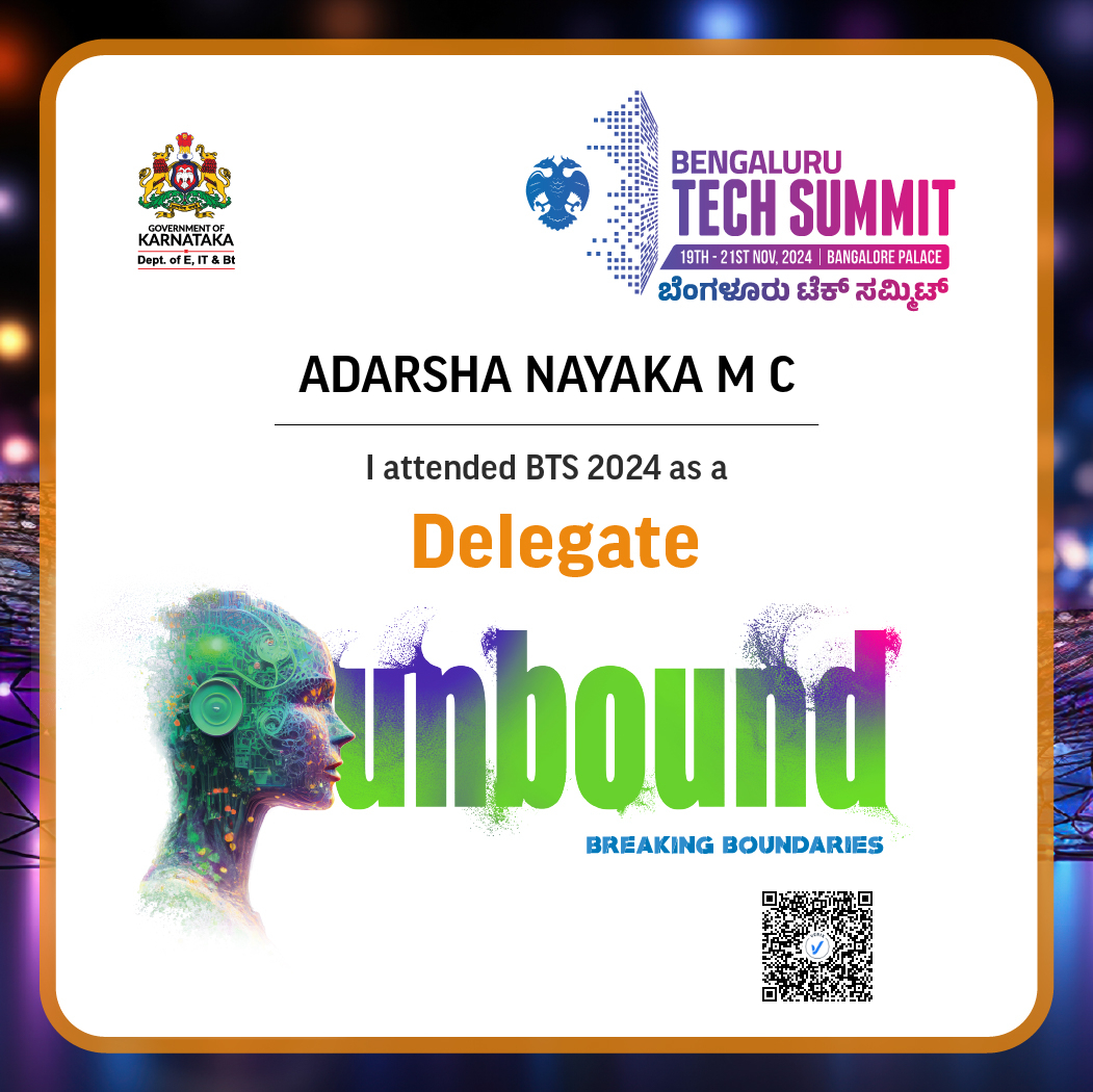 Bengaluru Tech Summit 2024: Delegate Certificate