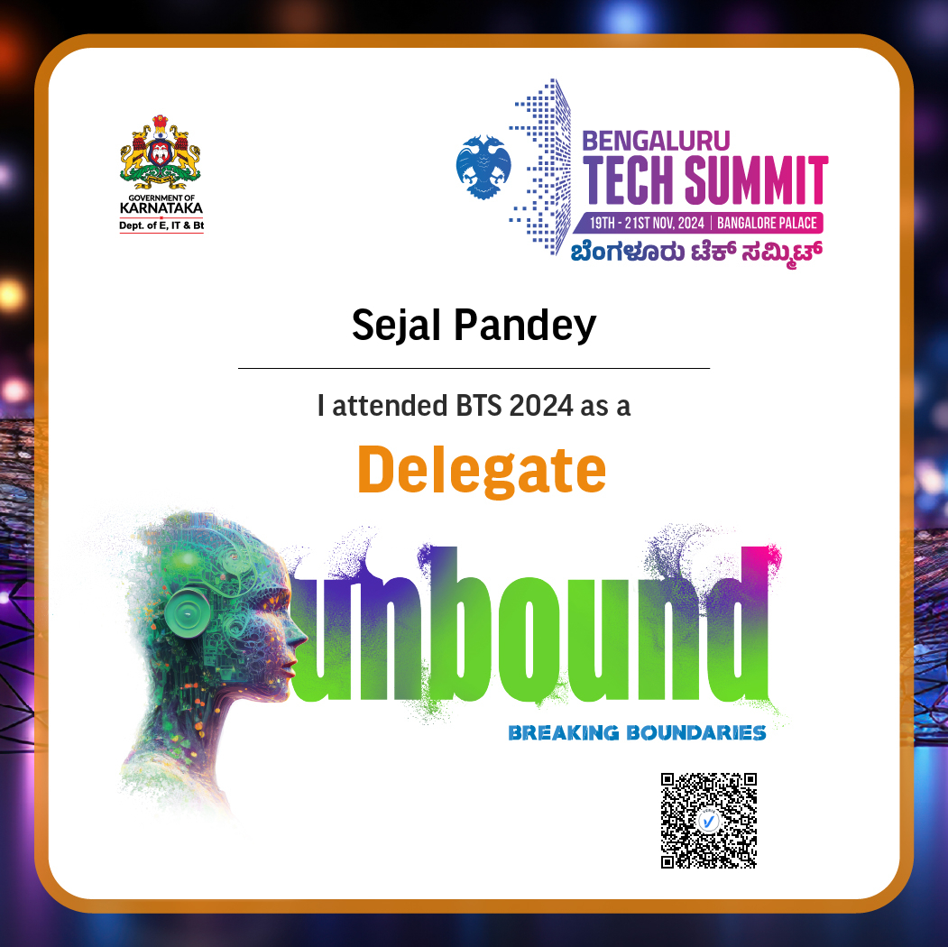 Bengaluru Tech Summit 2024: Delegate Certificate
