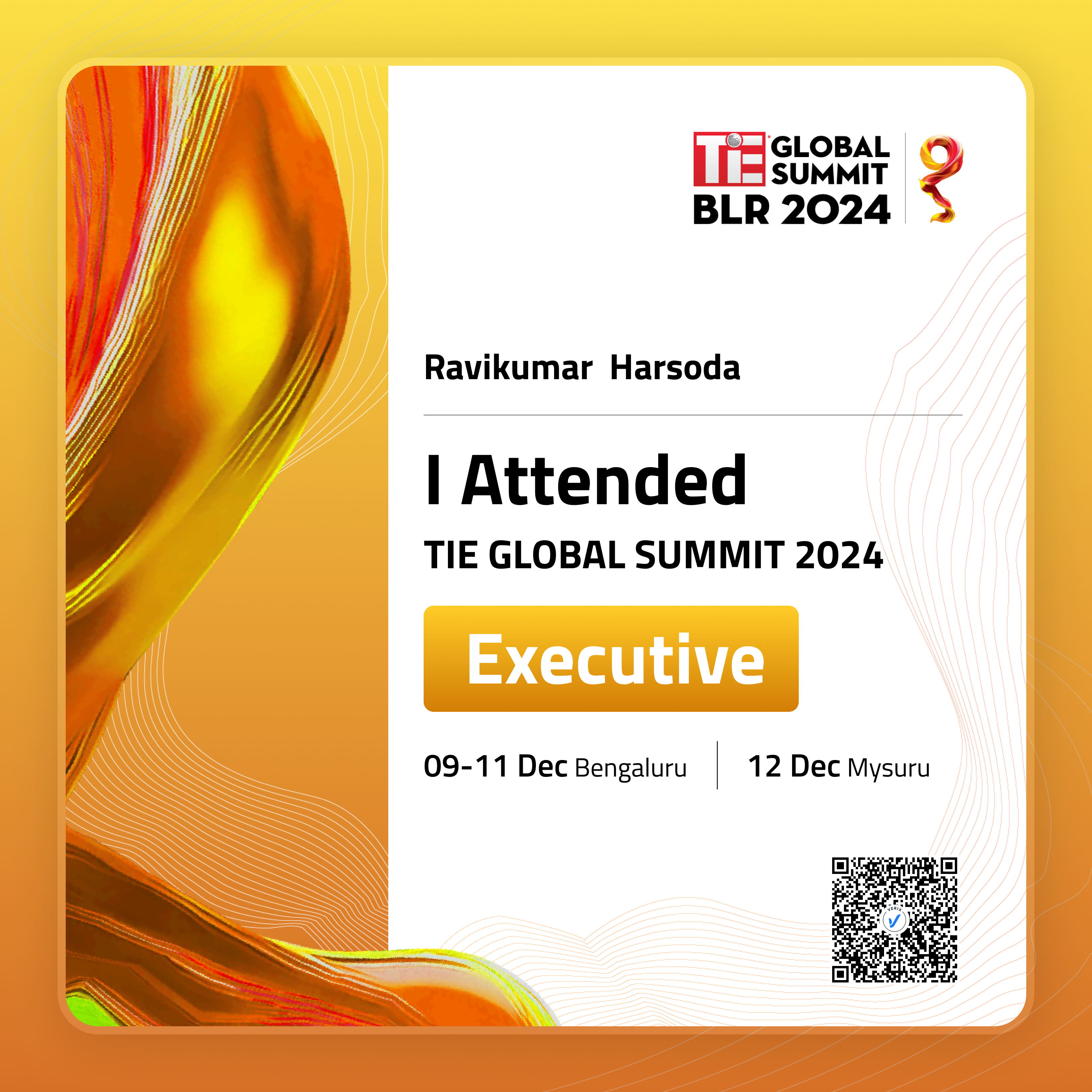 TiE Global Summit 2024: Executive Certificate