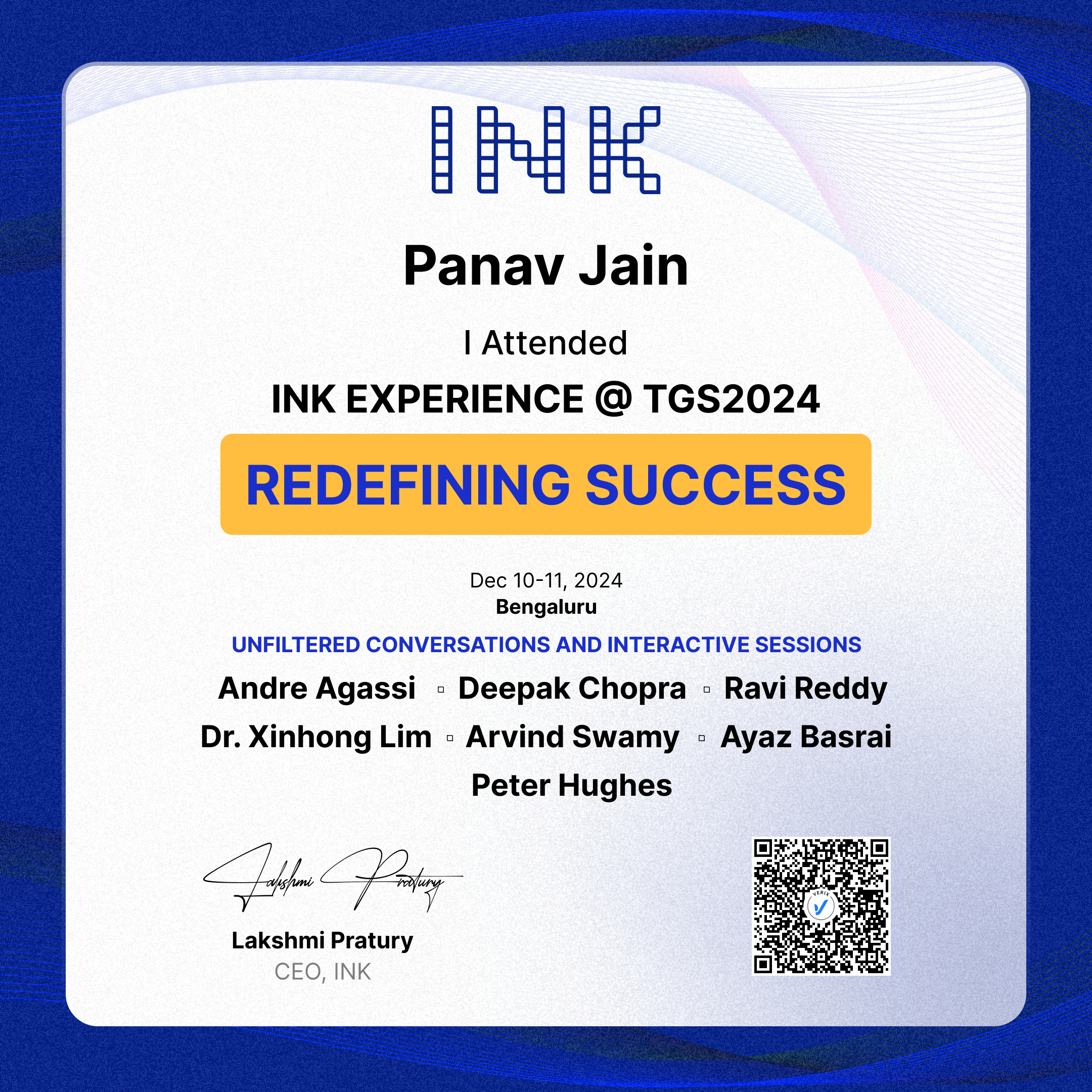 INK Experience @ TGS2024 (Attendee): Panav Jain