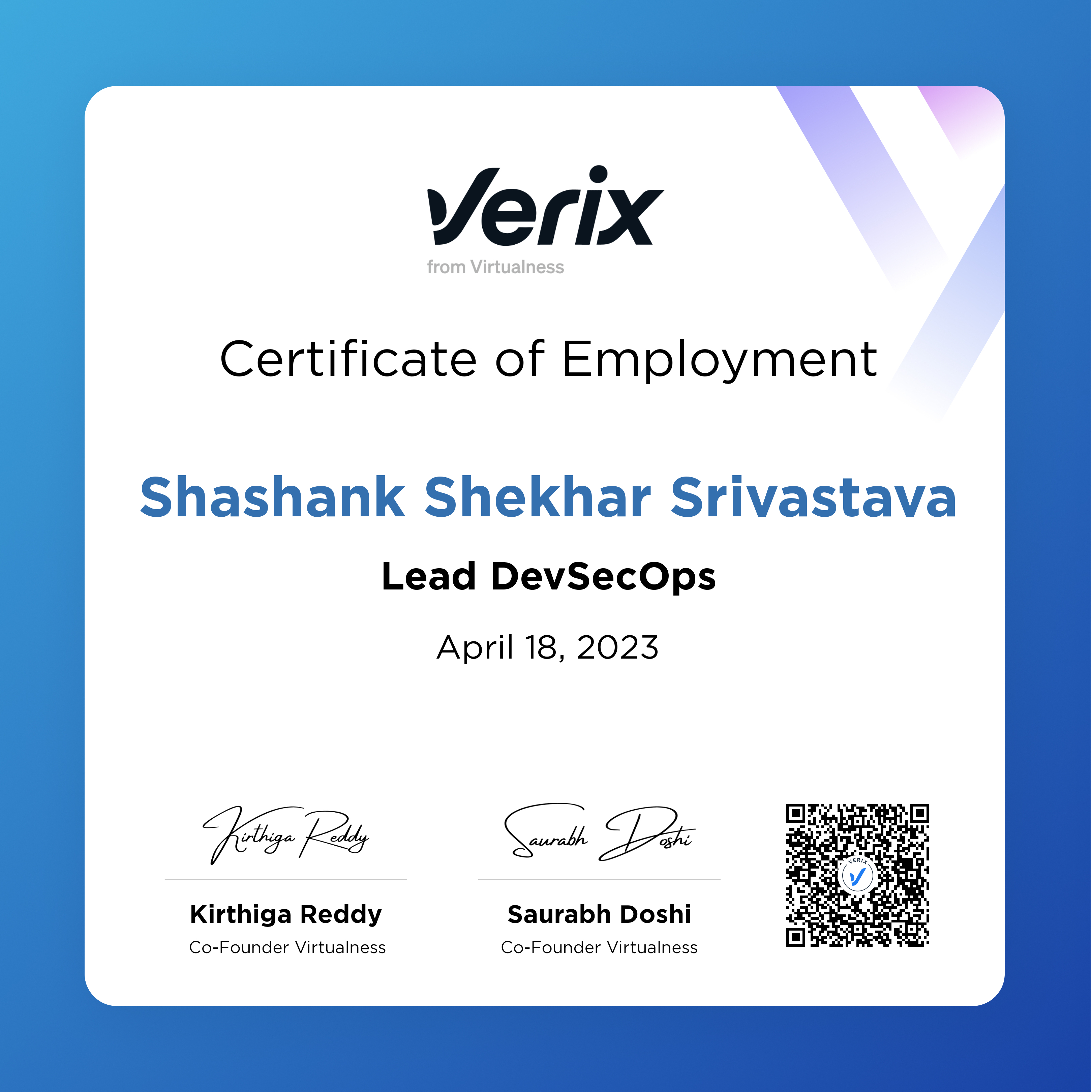 Employment Certificate