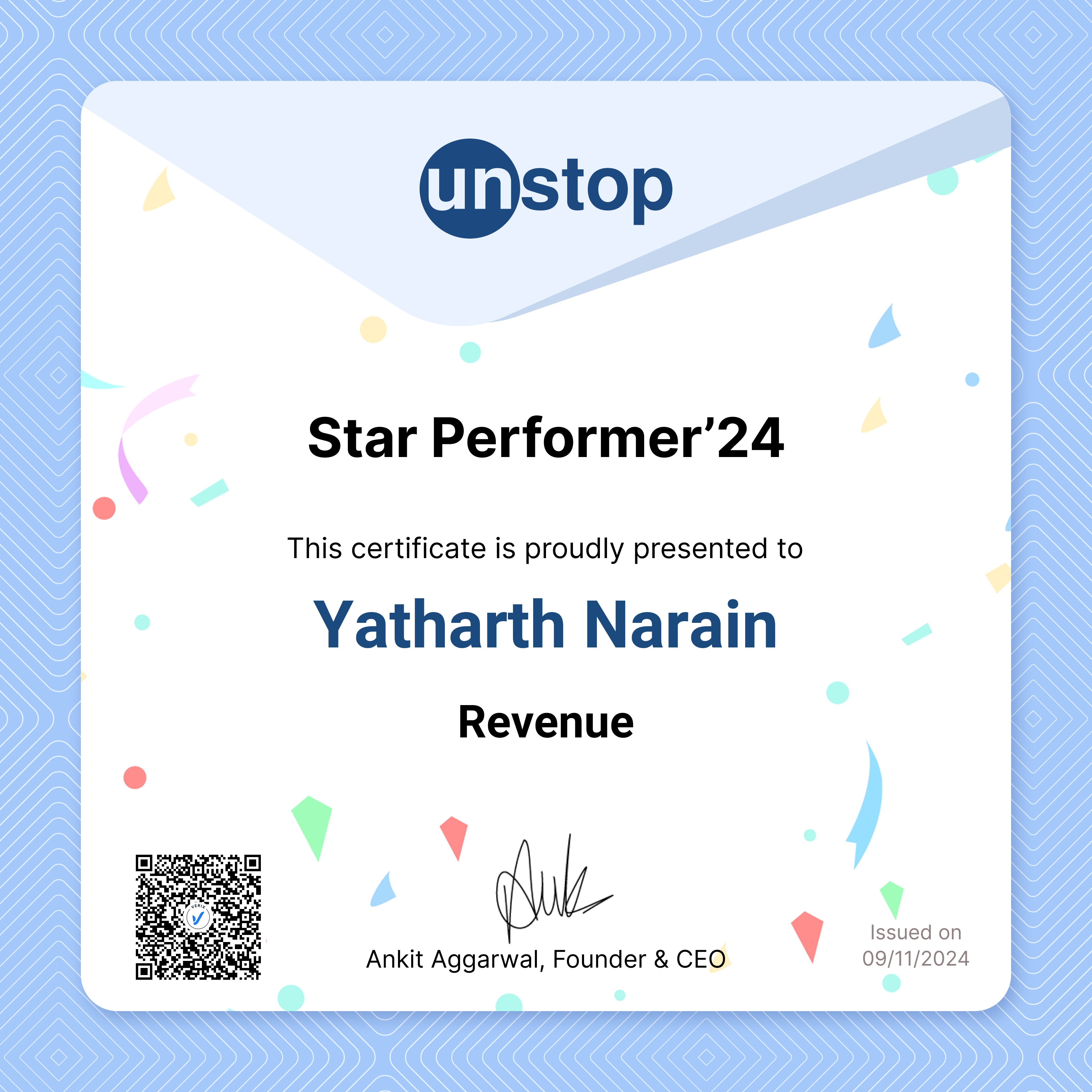 Star Performer'24: Yatharth Narain