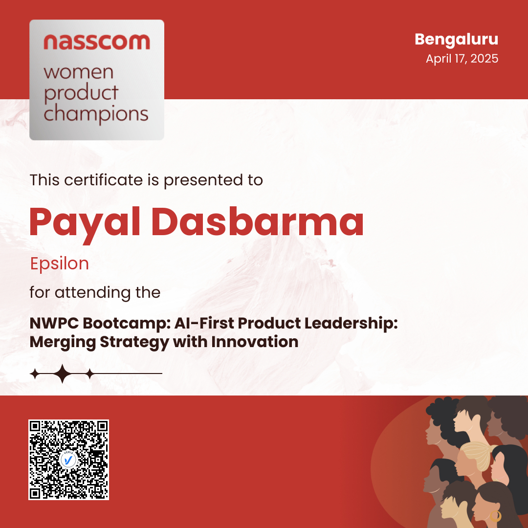 Nasscom Women Product Champions - Bootcamp (Attendee): Payal Dasbarma