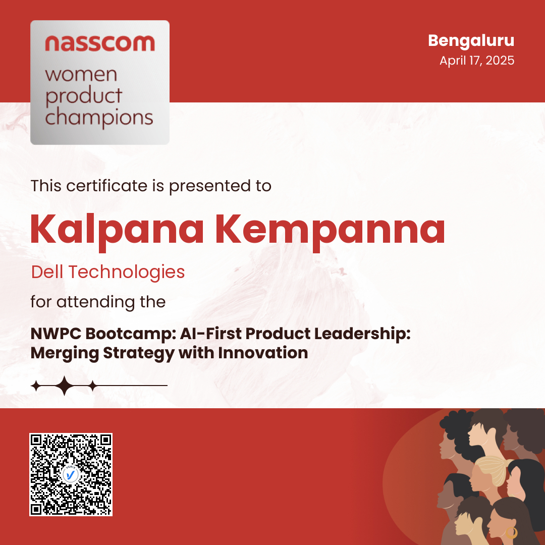 Nasscom Women Product Champions - Bootcamp (Attendee): Kalpana Kempanna