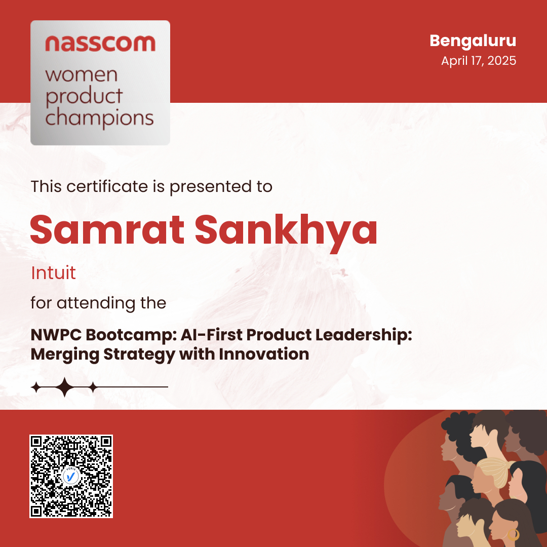 Nasscom Women Product Champions - Bootcamp (Attendee): Samrat Sankhya