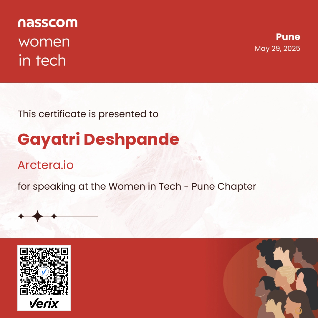 Women in Tech - Pune Chapter Speaker Certificate