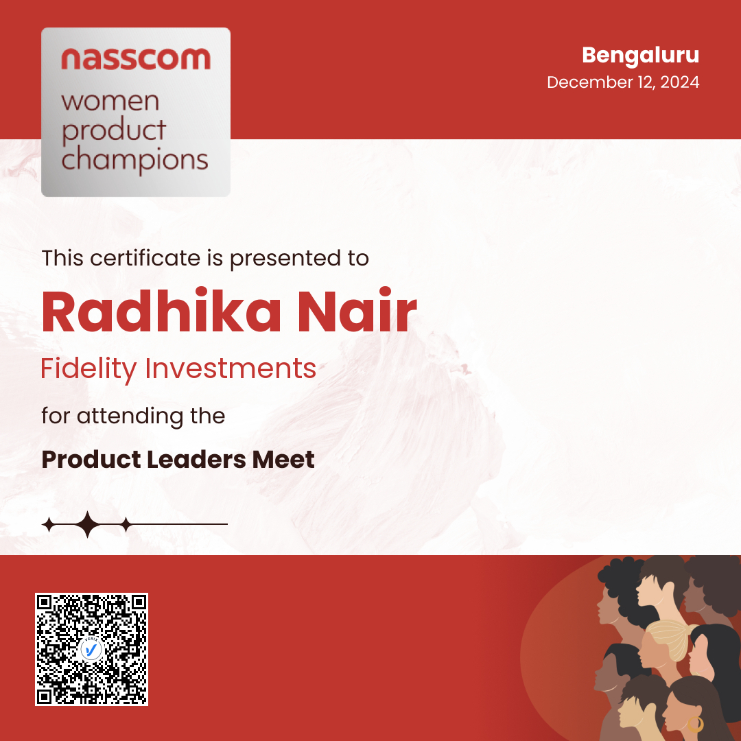 Nasscom Women Product Champions - Product Leaders Meet (Attendee): Radhika Nair