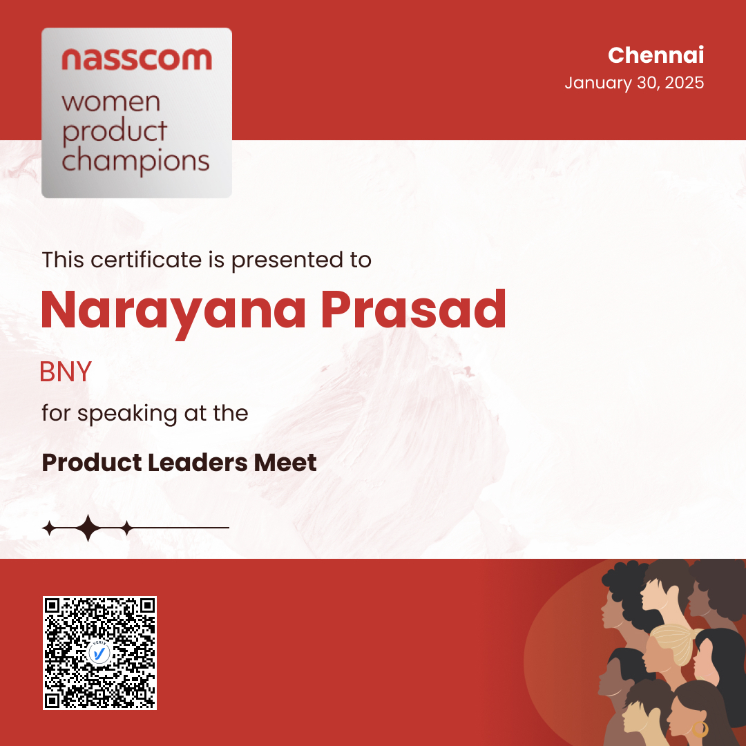 Nasscom Women Product Champions - Product Leaders Meet (Speaker): Narayana Prasad