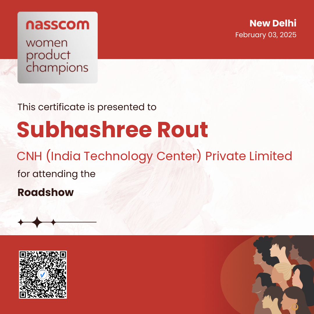 Nasscom Women Product Champions - Roadshow (Attendee): Subhashree Rout
