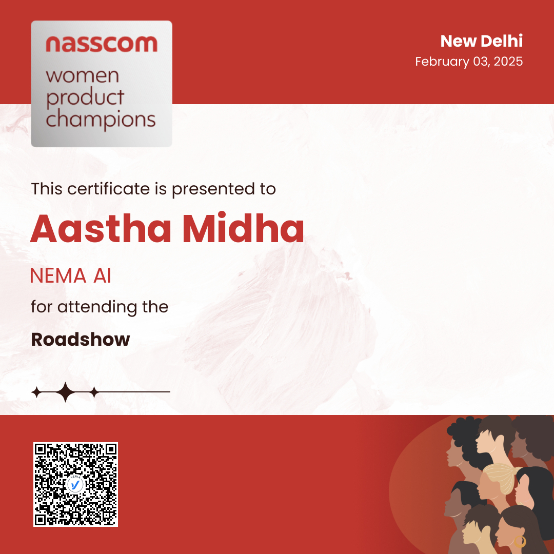 Nasscom Women Product Champions - Roadshow (Attendee): Aastha Midha