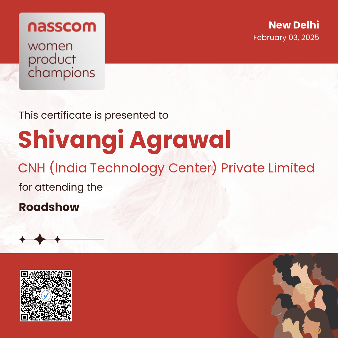 Nasscom Women Product Champions - Roadshow (Attendee): Shivangi Agrawal