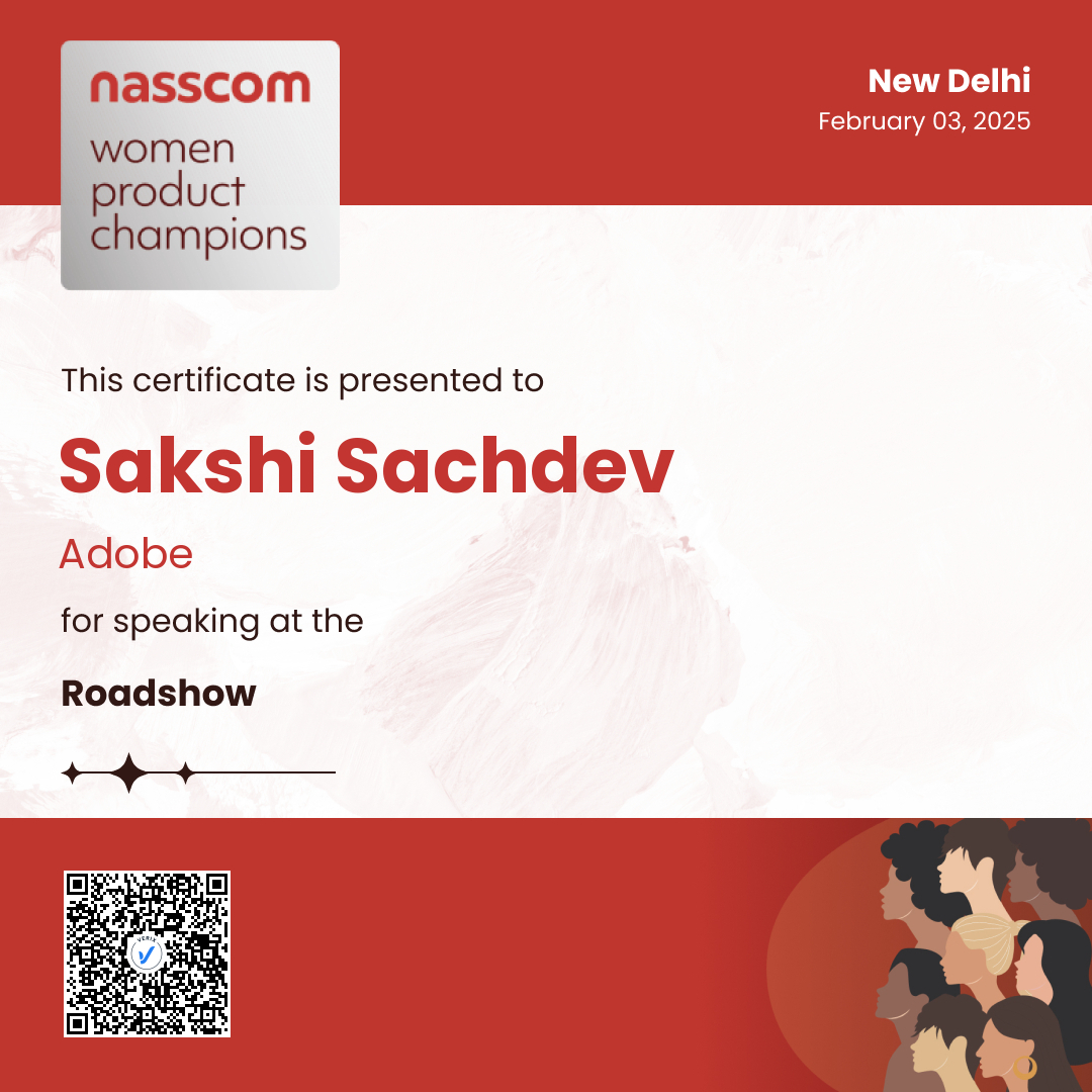 Nasscom Women Product Champions - Roadshow (Speaker): Sakshi Sachdev