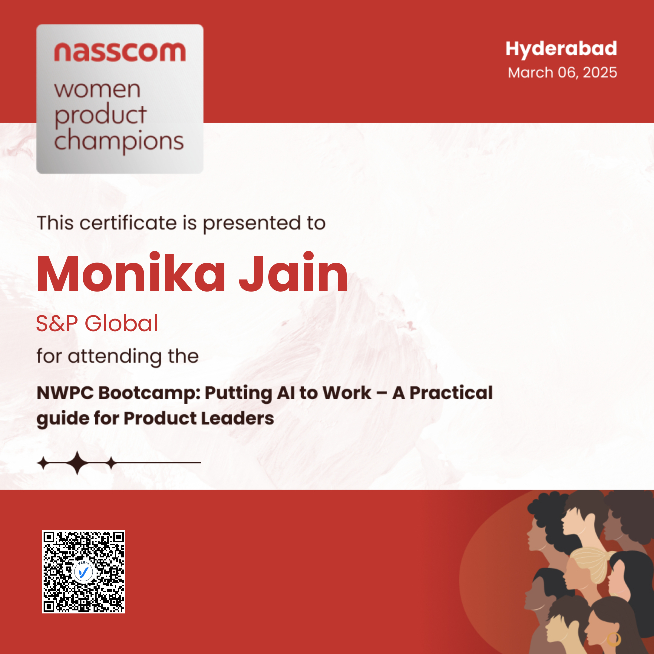 Nasscom Women Product Champions - Bootcamp (Attendee): Monika Jain
