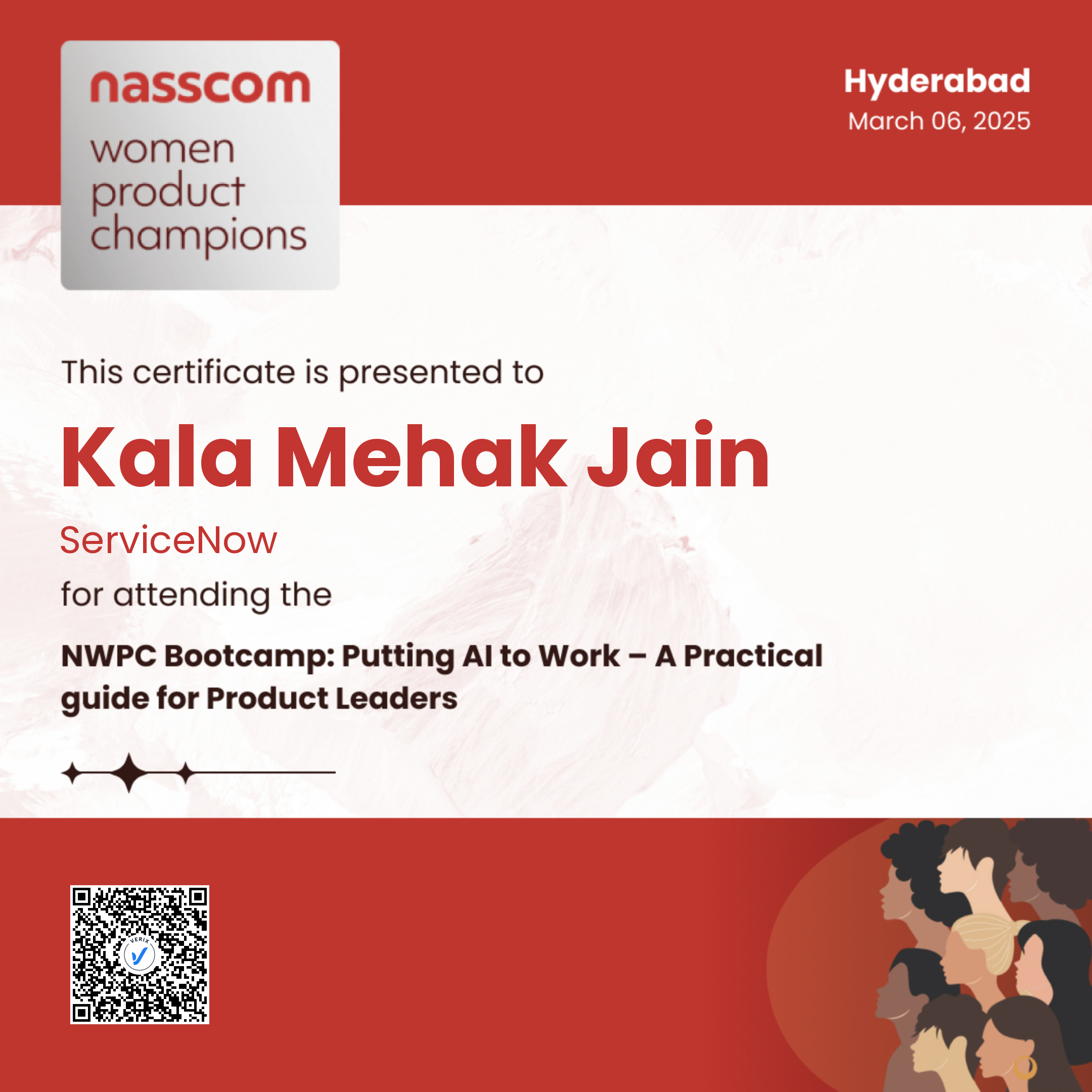 Nasscom Women Product Champions - Bootcamp (Attendee): Kala Mehak Jain