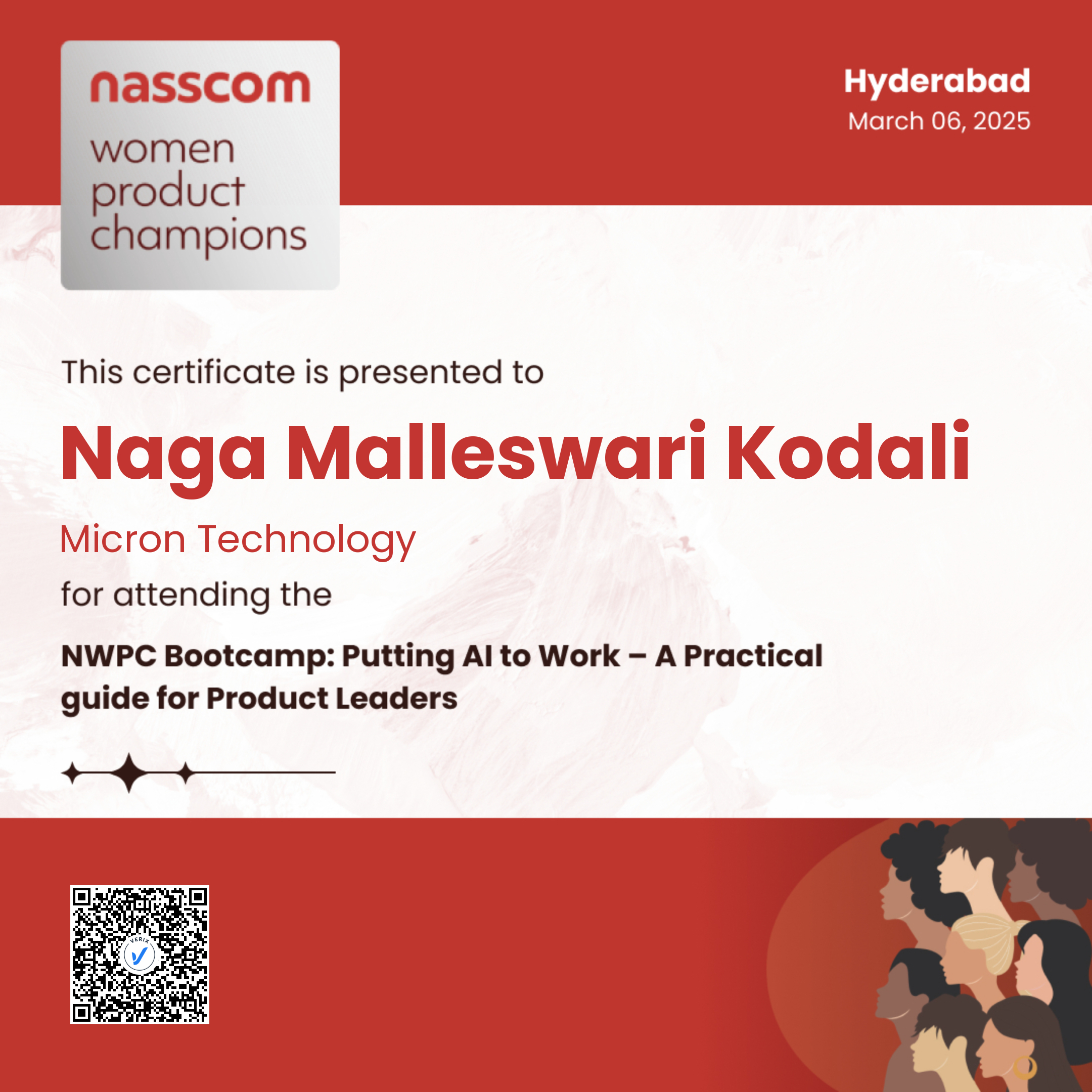 Nasscom Women Product Champions - Bootcamp (Attendee): Naga Malleswari Kodali