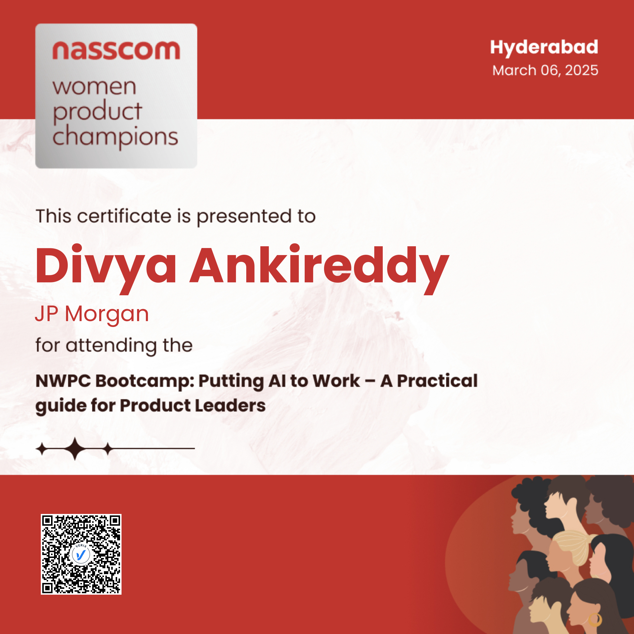 Nasscom Women Product Champions - Bootcamp (Attendee): Divya Ankireddy