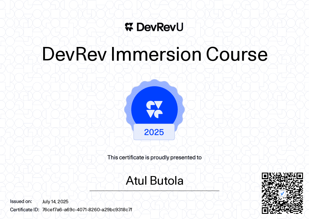 DevRev Immersion Course