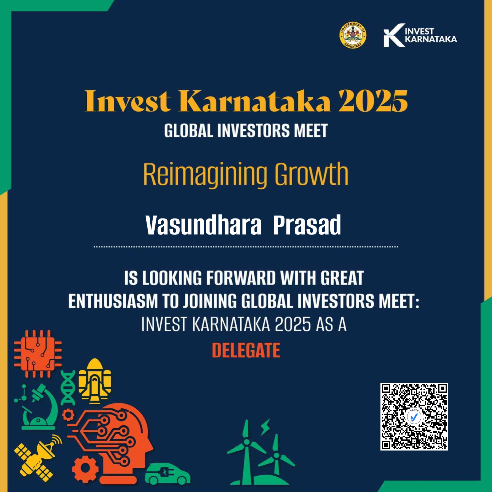 Invest Karnataka Global Investor Meet 2025 Delegate Certificate