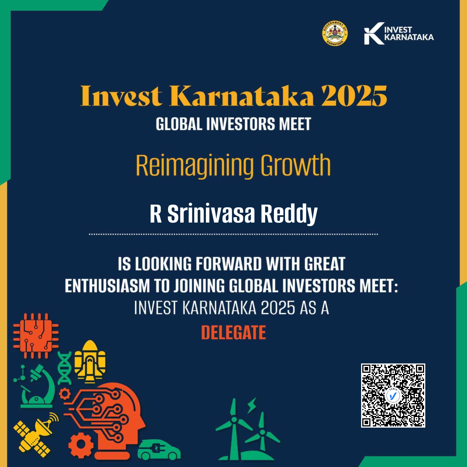 Invest Karnataka Global Investor Meet 2025 Delegate Certificate