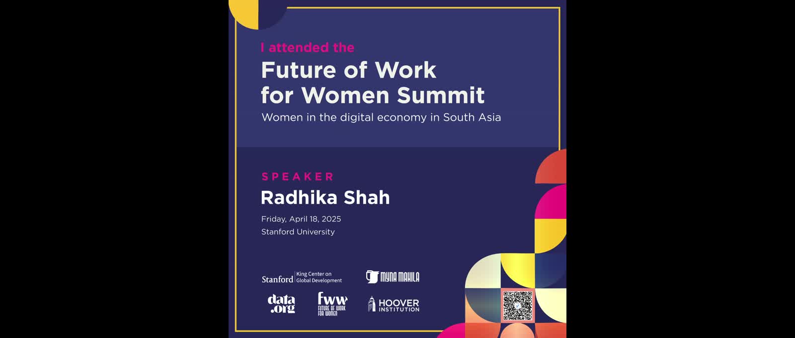 Speaker – Future of Work for Women Summit: Radhika Shah credential ...