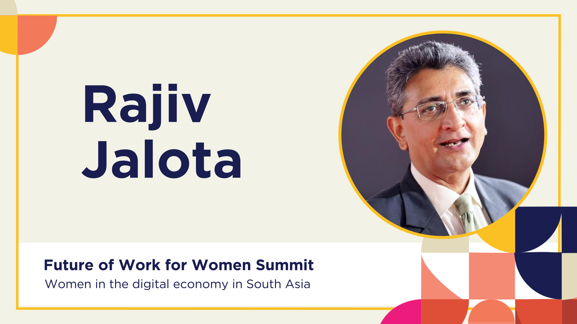 Rajiv Jalota, IAS, Government of India and Former Chairman, Bombay Port Trust