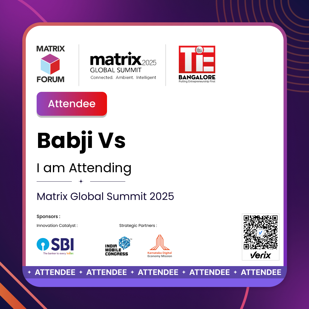 Matrix Global Summit 2025 Attendee Certificate