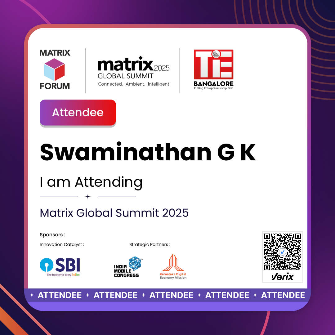Matrix Global Summit 2025 Attendee Certificate