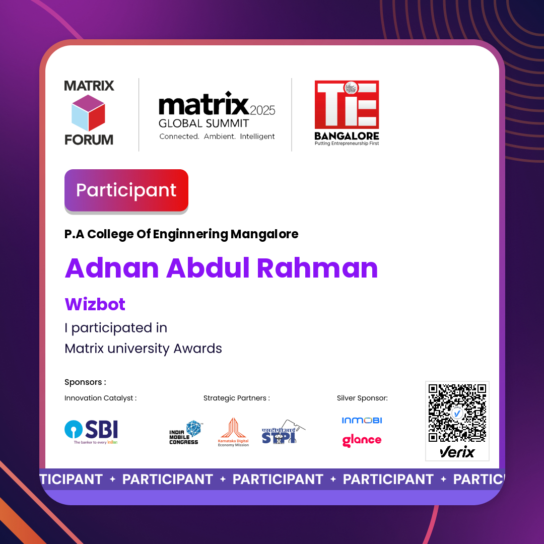 Matrix University Awards Participant Certificates