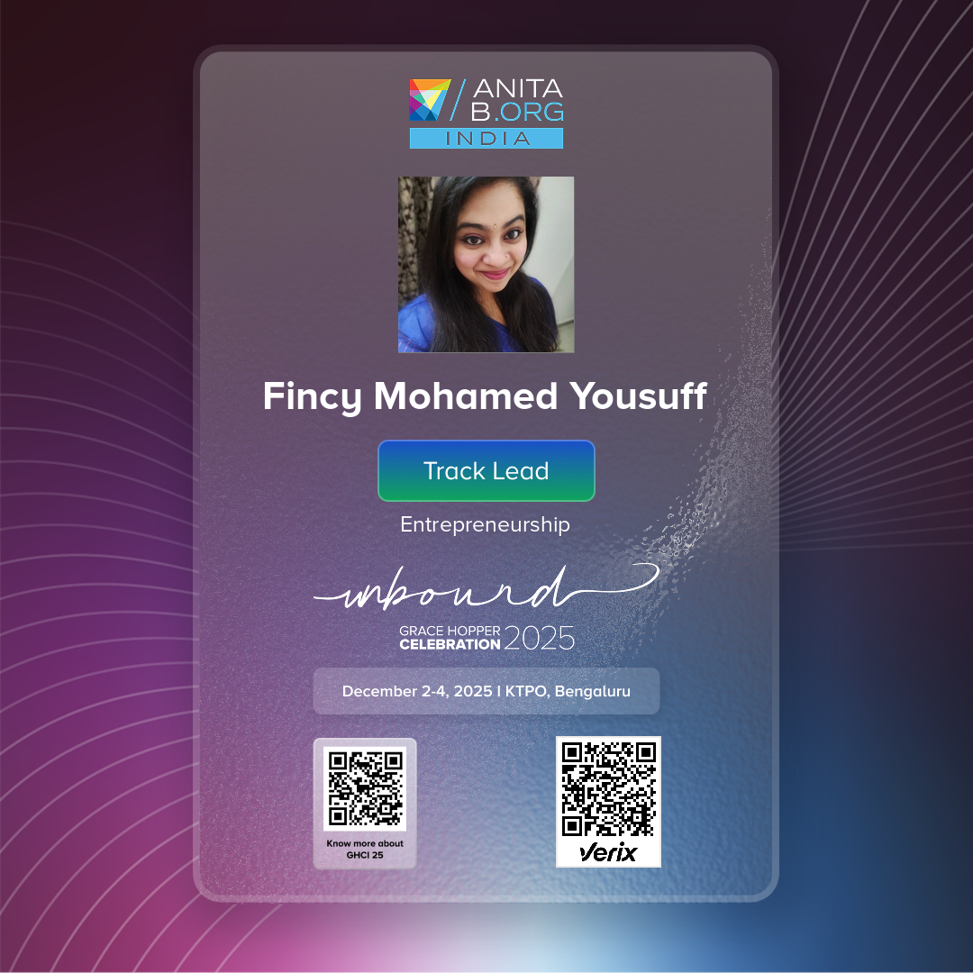 Grace Hopper Celebration India 2025 – Track Lead Badge