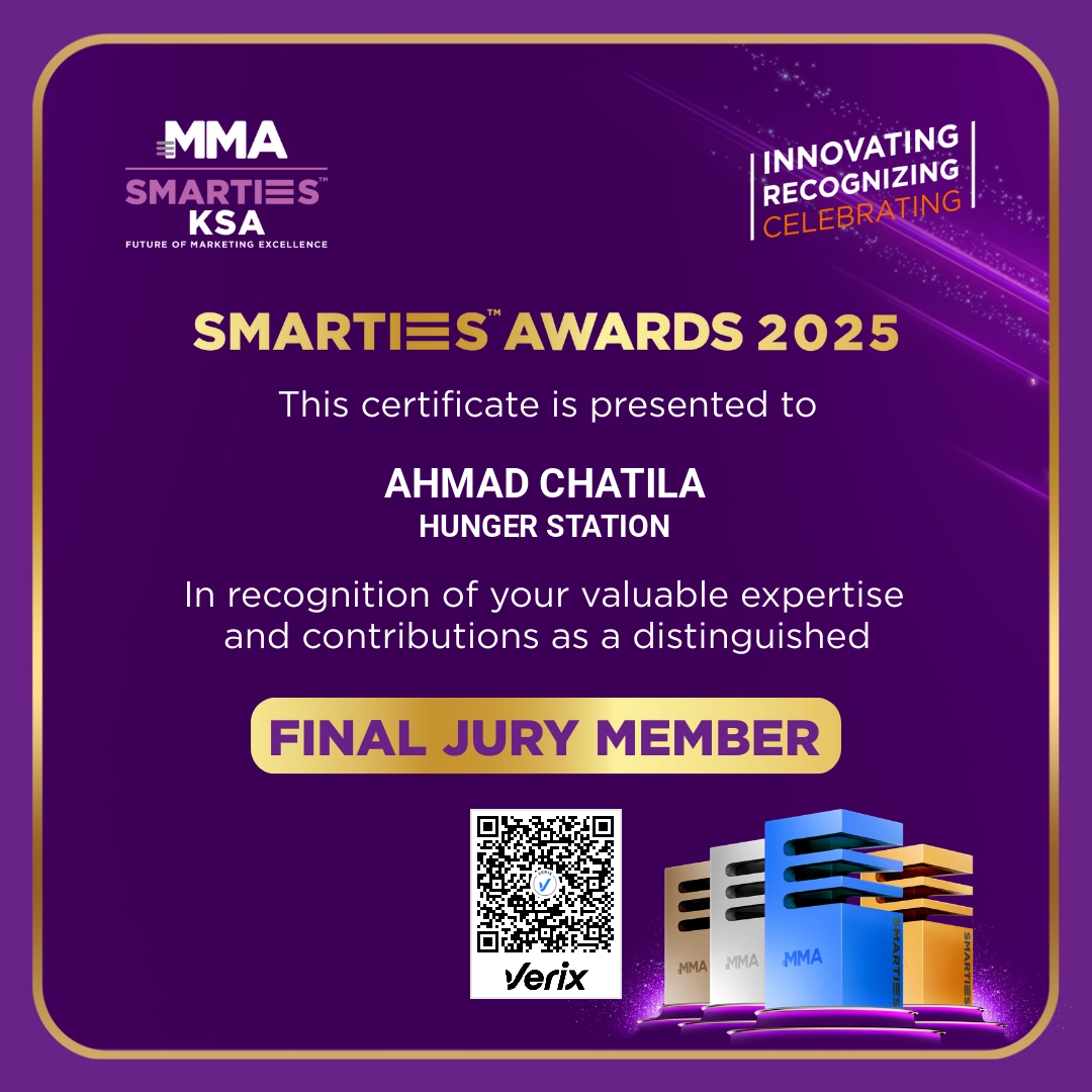 SMARTIES KSA Awards Final Jury Certificate