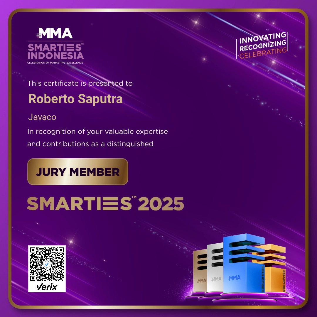 MMA SMARTIES Indonesia 2025 Jury Certificate